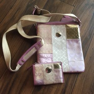 Coach Purse With matching card holder.